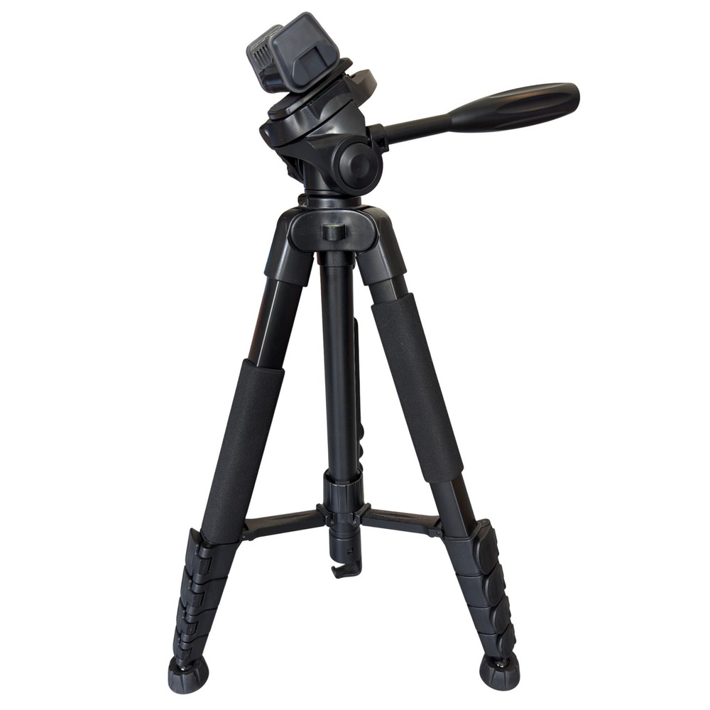 Universal Adjustable Camera Smartphone Tripod Black Aluminum 3-Way Pan Head